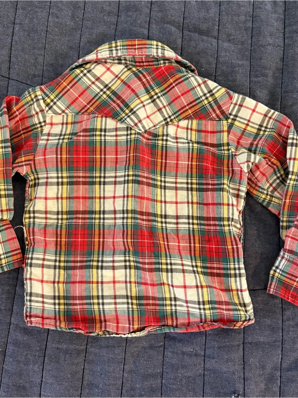 OshKosh B'gosh VTG Fall Holiday Plaid Western Pearl Snap Button-Down Shirt, 2